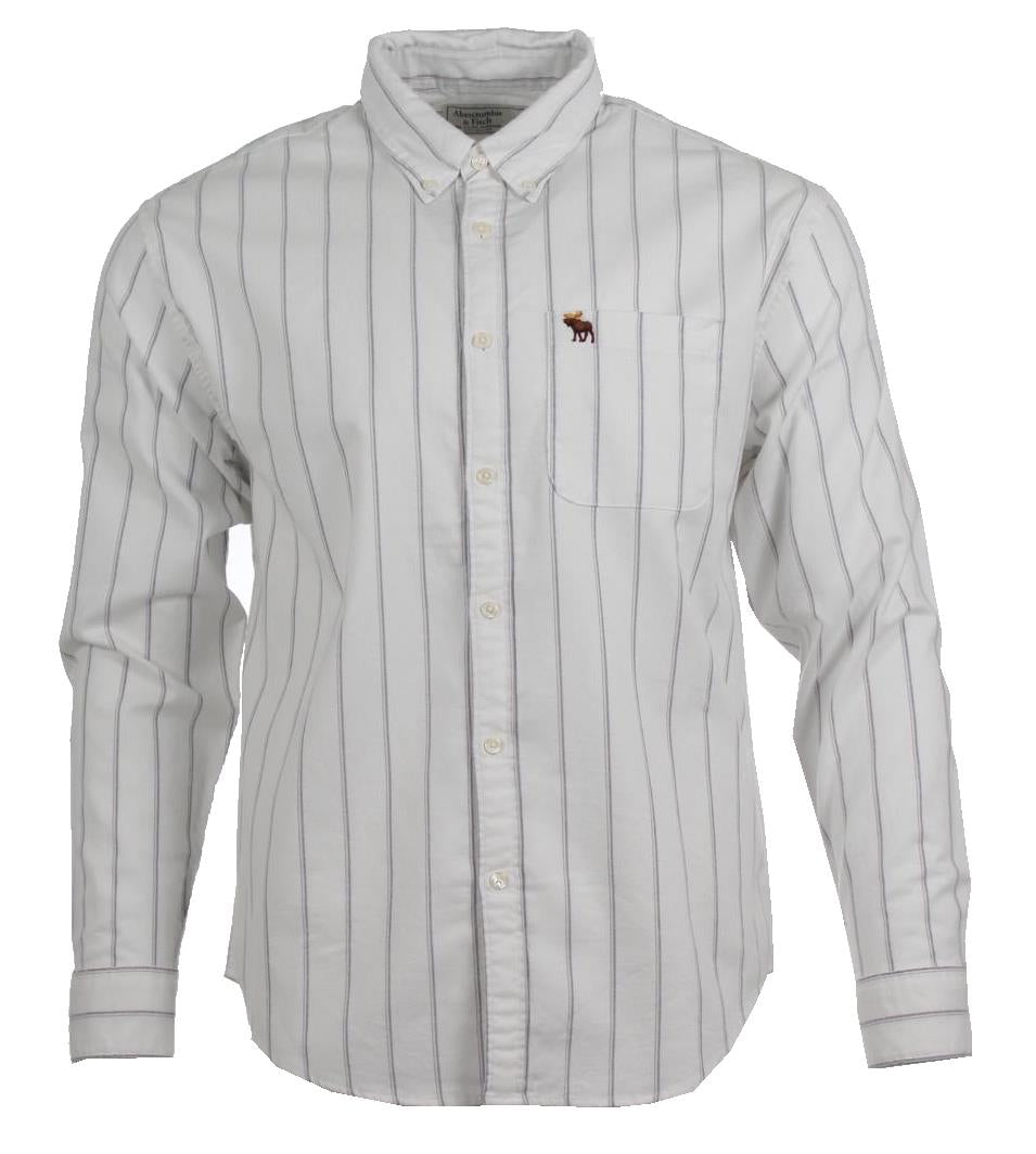 Abercrombie & Fitch Hemd - Weiß gestreift