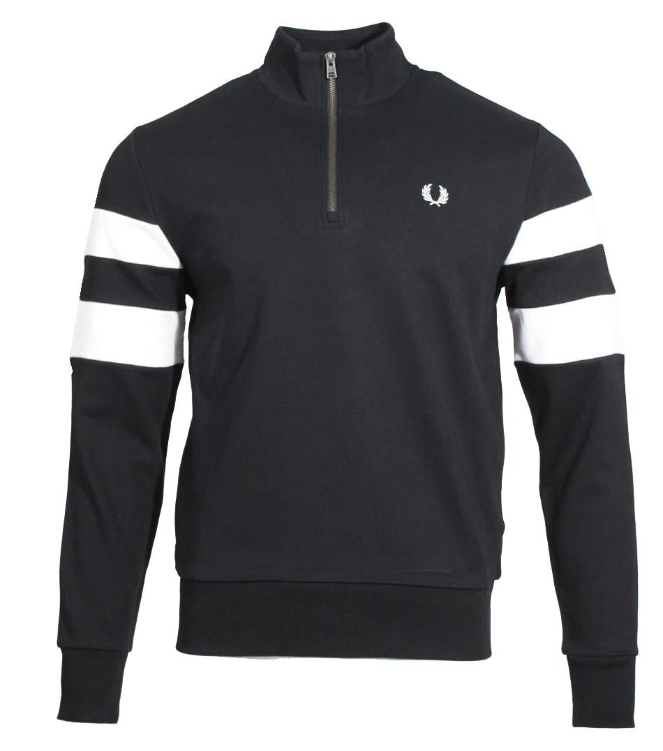 Fred Perry Half Zip Pullover - M5545 - Schwarz