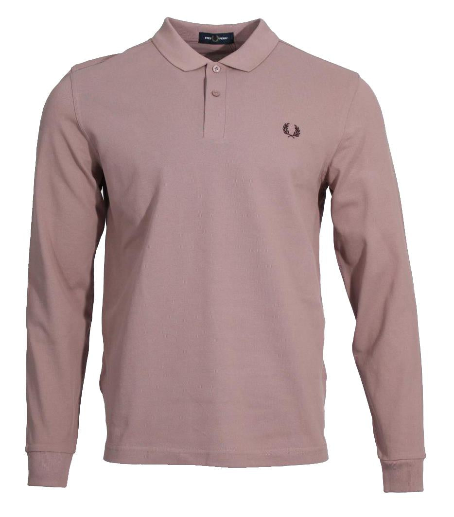 Fred Perry Langarm Polo - M6006 - Dark Pink