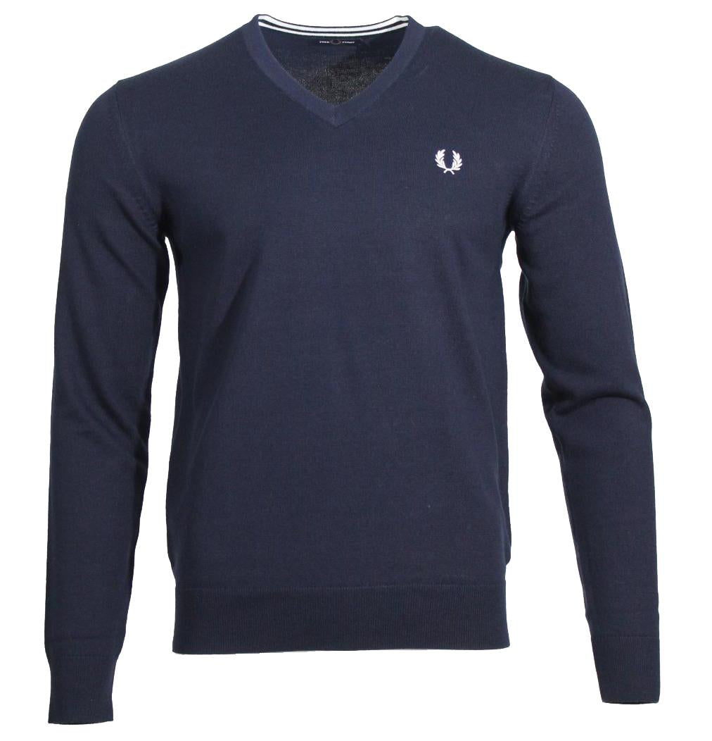 Fred Perry V-Neck Pullover - K9600- Navy