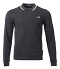 Fred Perry Langarm Polo - M3636- Schwarz/Gold