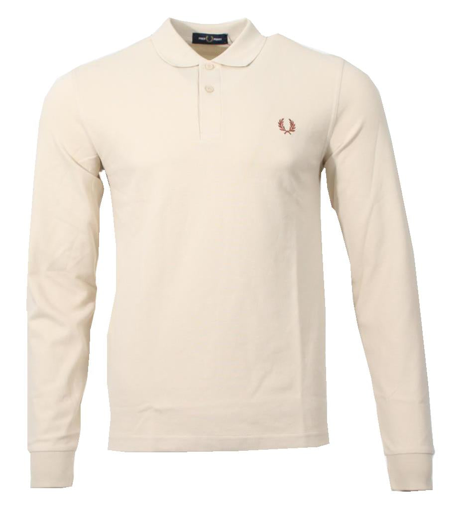 Fred Perry Langarm Polo - M6006 - Hellbraun