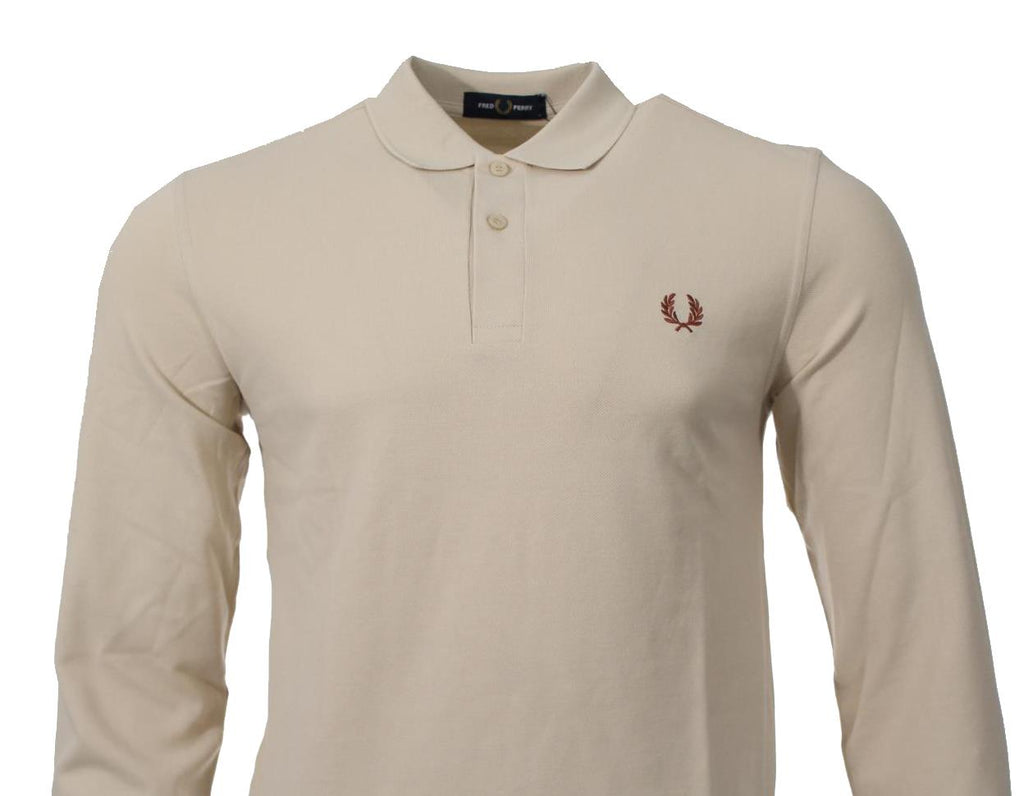 Fred Perry Langarm Polo - M6006 - Hellbraun