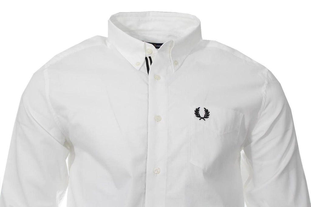 Fred Perry Langarm Hemd - M5650 - Weiß