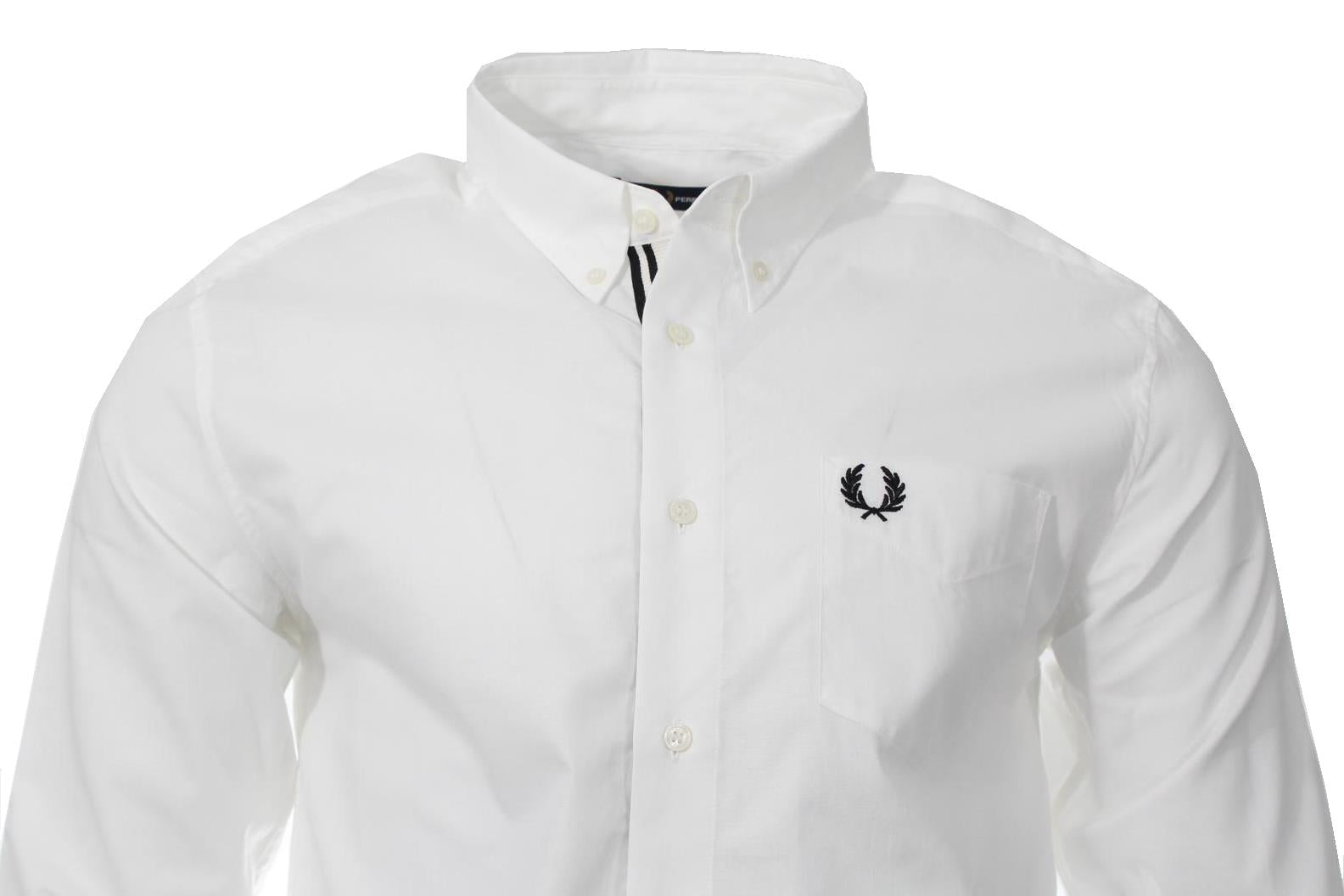 Fred Perry Langarm Hemd - M5650 - Weiß