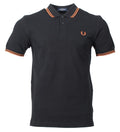 Fred Perry Polo - M3600 - Schwarz/Marlelade