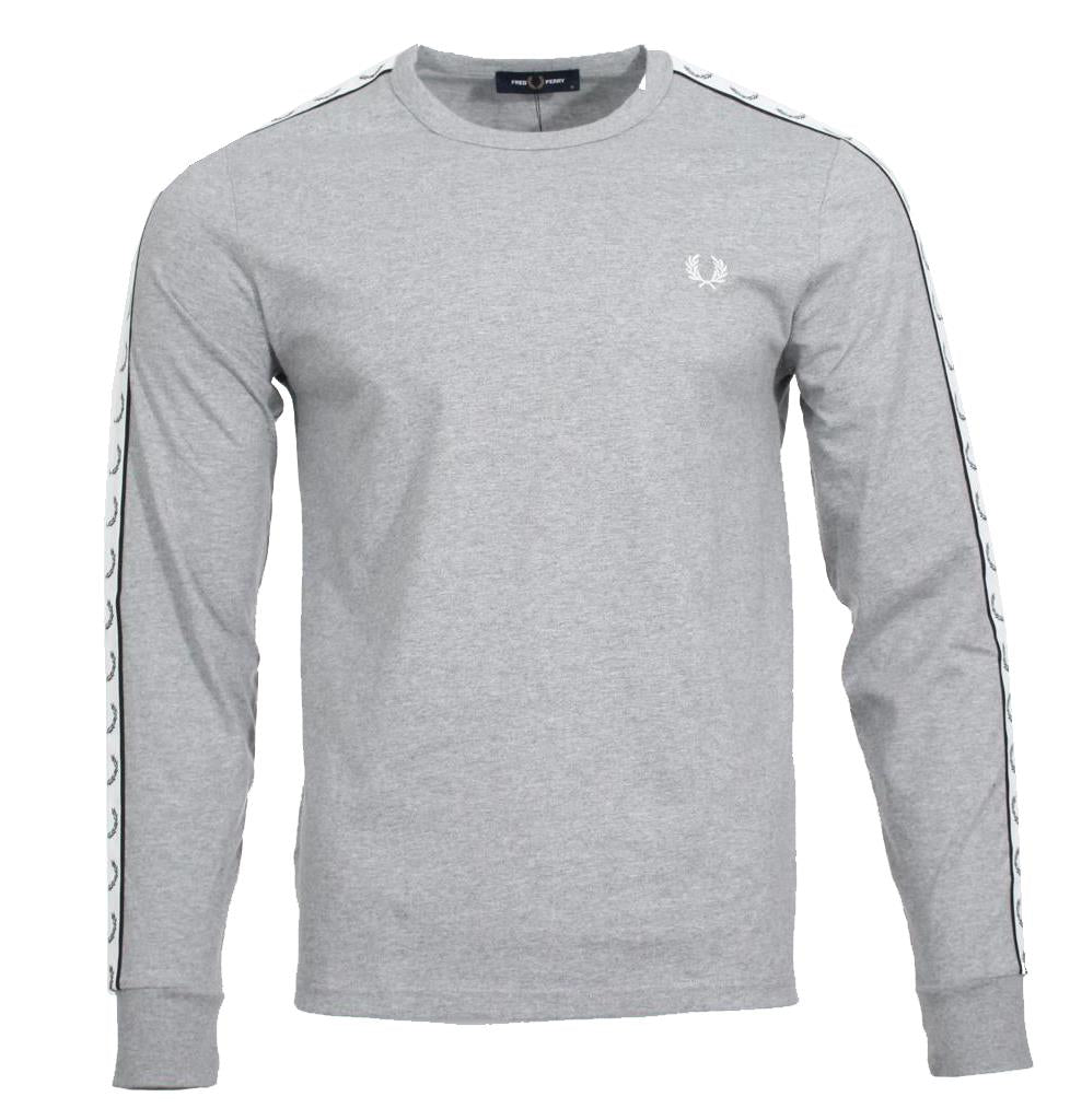 Fred Perry Langarm Shirt - M4621 - Hellgrau