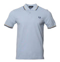Fred Perry Polo - M3600 - Hellblau/Blau/Gelb