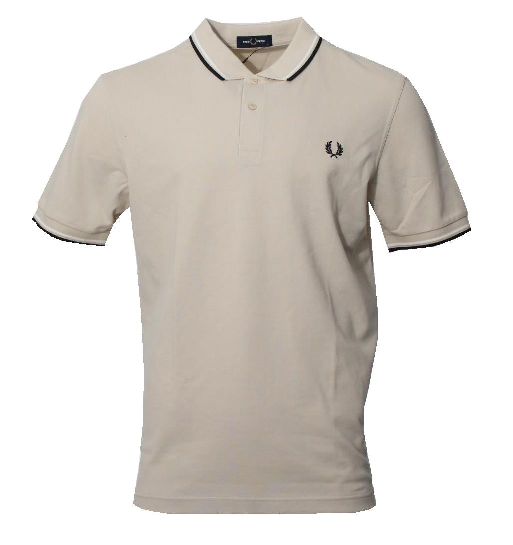 Fred Perry Polo - M3600 - Creme/Schwarz/Weiß