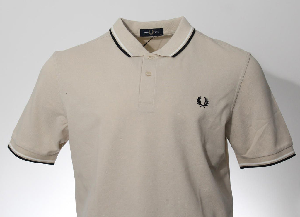 Fred Perry Polo - M3600 - Creme/Schwarz/Weiß