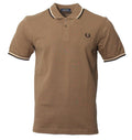 Fred Perry Polo - M3600 - Braun/Schwarz/Weiß