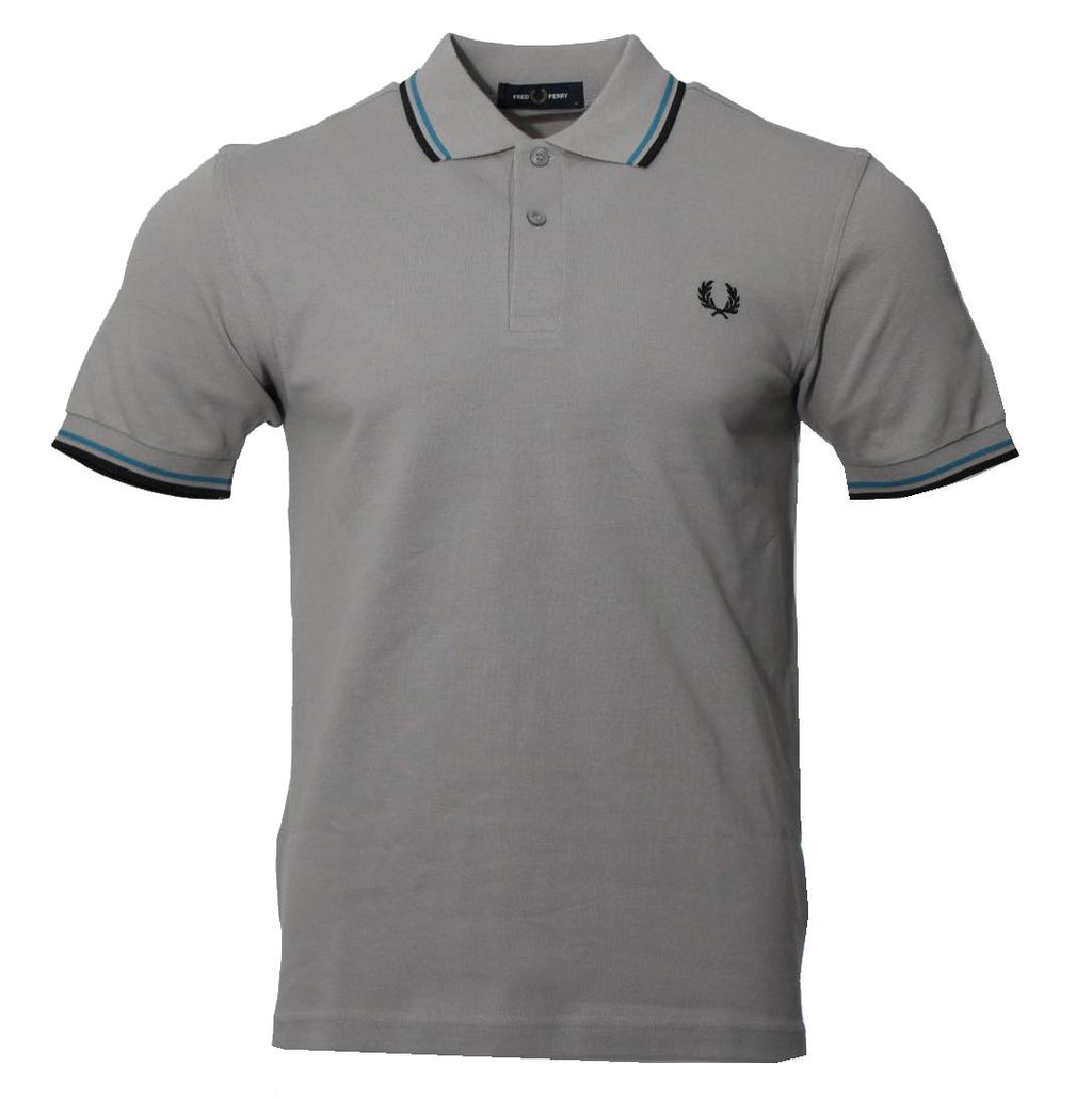 Fred Perry Polo - M3600 - Grau/Schwarz/Blau