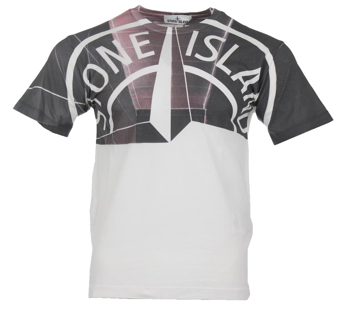Stone Island Rundhals T-Shirt - Weiß