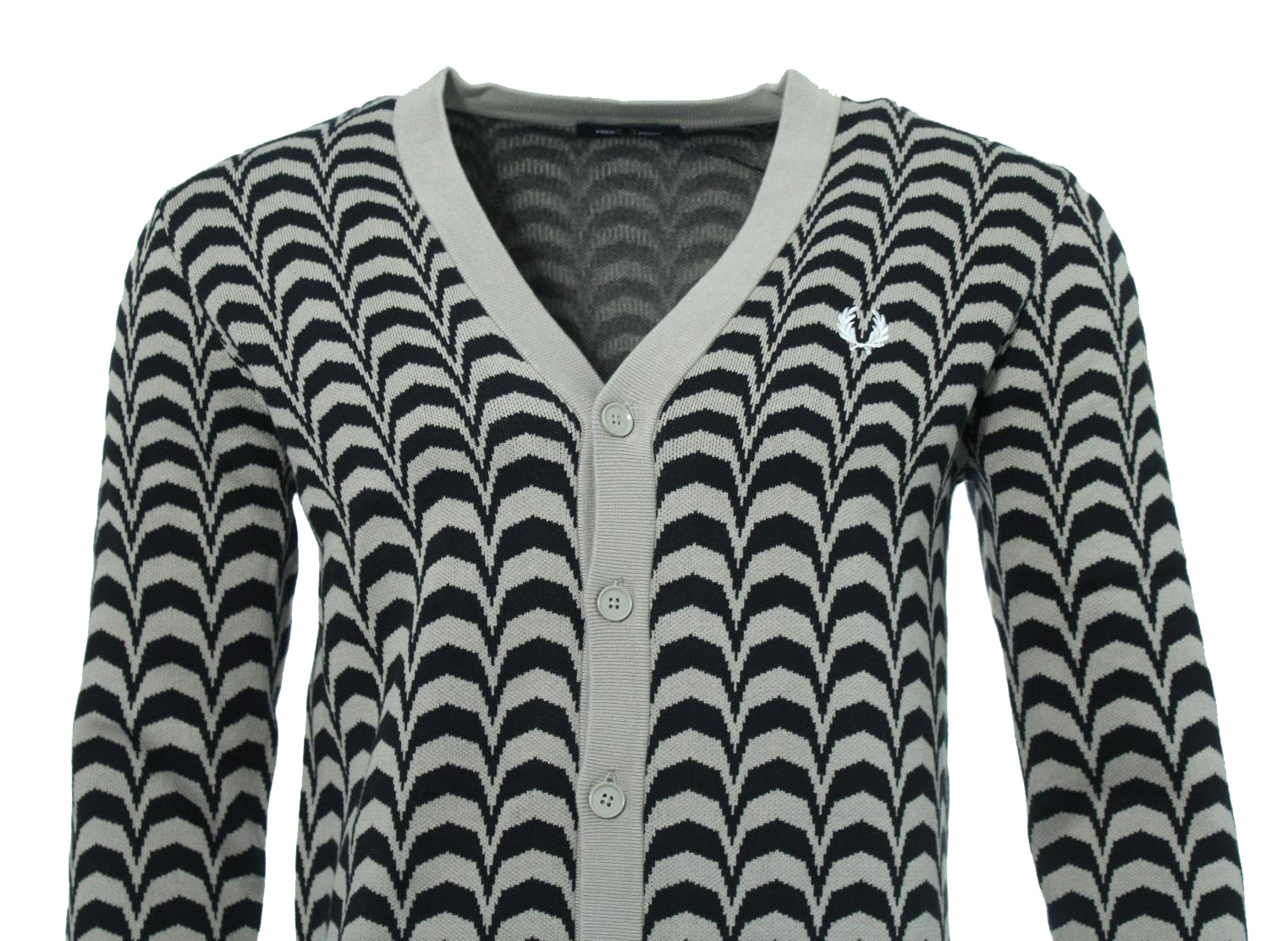 Fred Perry Cardigan - K7604 - Warm Grey