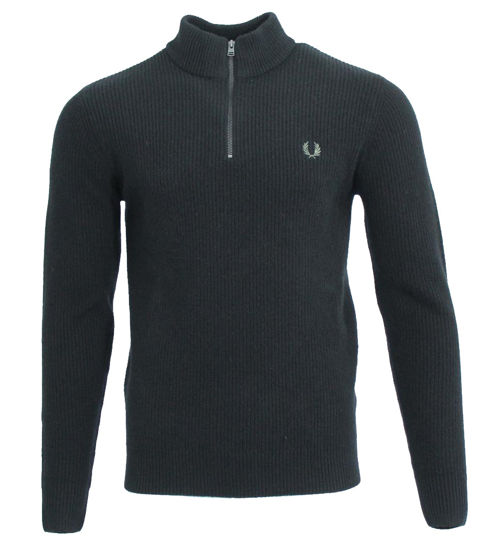 Fred Perry Half Zip Pullover aus Wolle - K6540