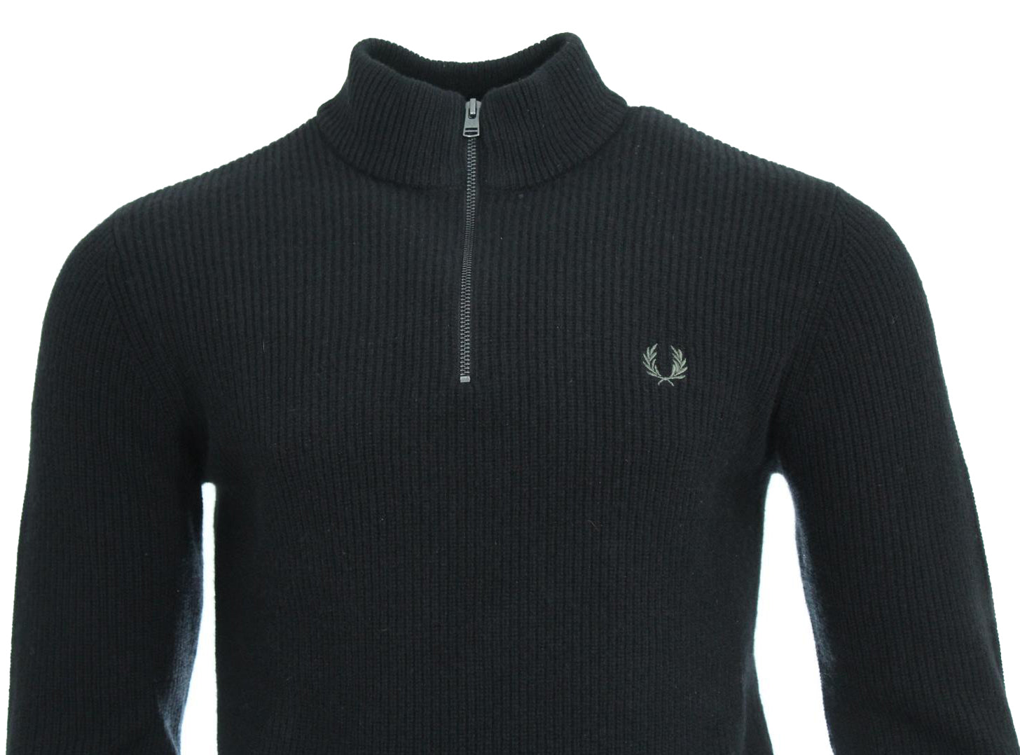 Fred Perry Half Zip Pullover aus Wolle - K6540