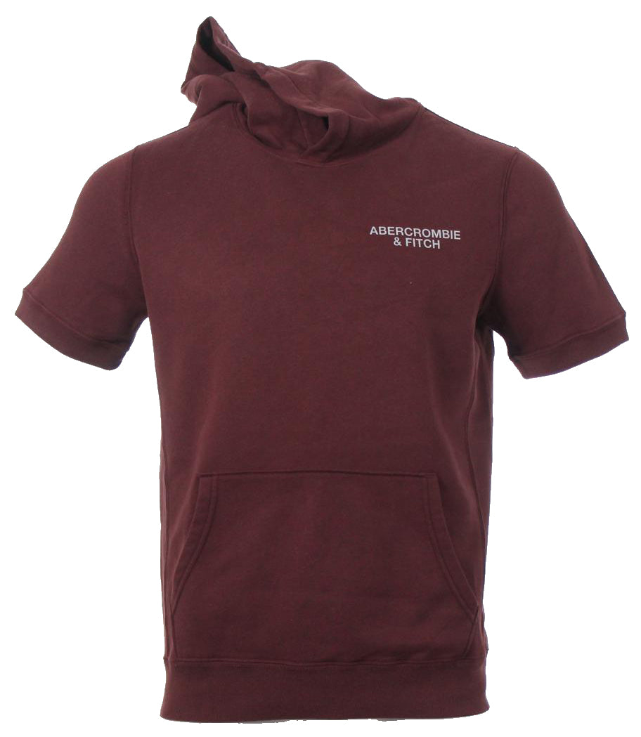 Abercrombie & Fitch Kurzarm Kapuzenpolo - Weinrot