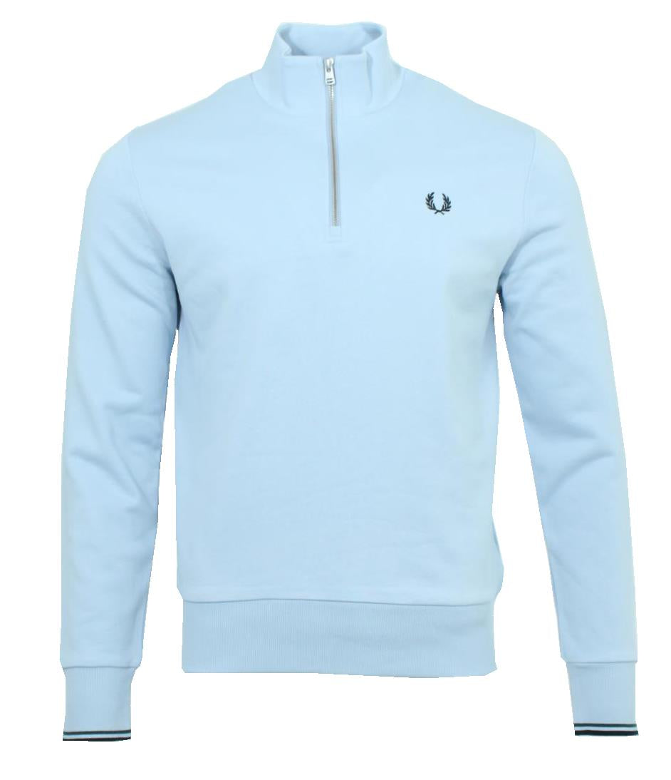 Fred Perry Half-Zip Pullover - M3574 - Babyblau
