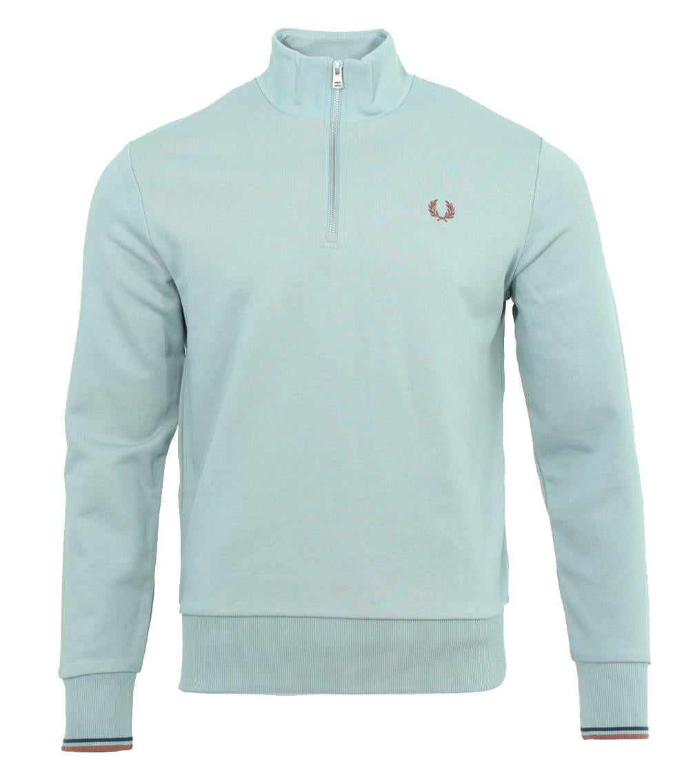 Fred Perry Half-Zip Pullover - M3574 - Silver Blue