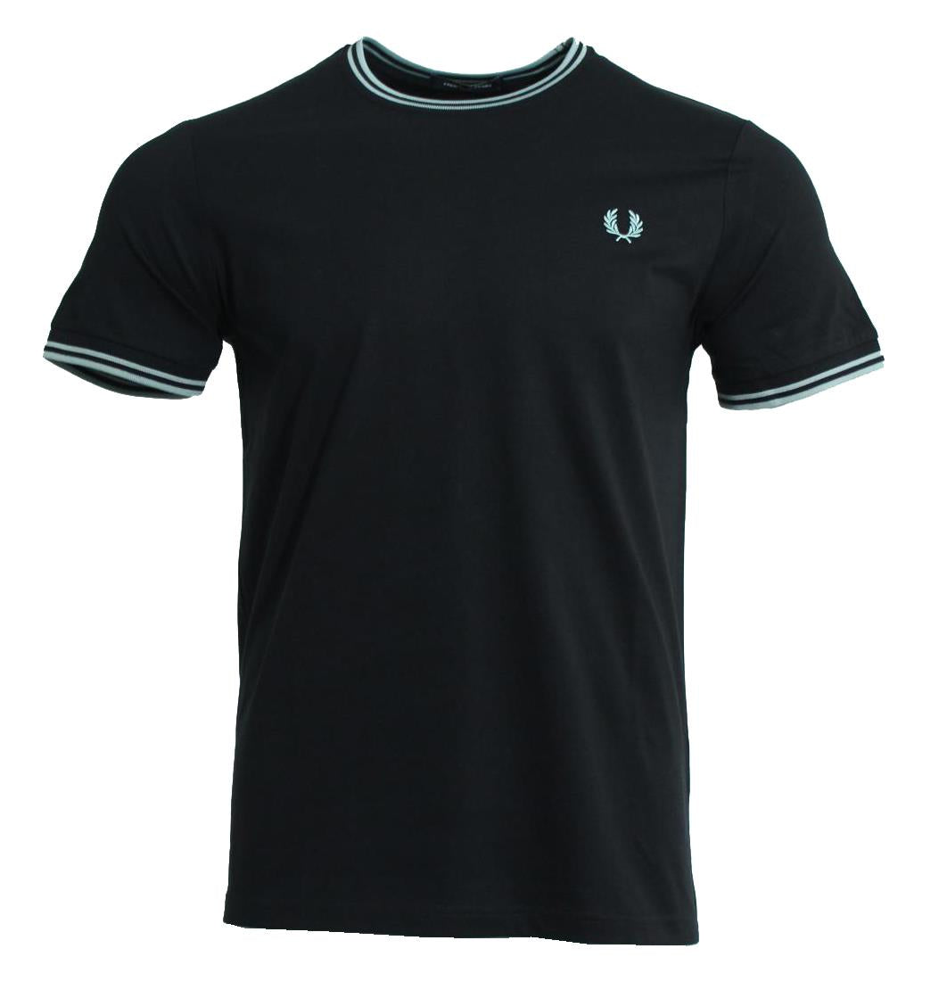 Fred Perry Herren T-Shirt - M1588V - Schwarz/Hellblau