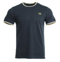 Fred Perry Herren T-Shirt - M1588V - Navy/Weiß/Gelb