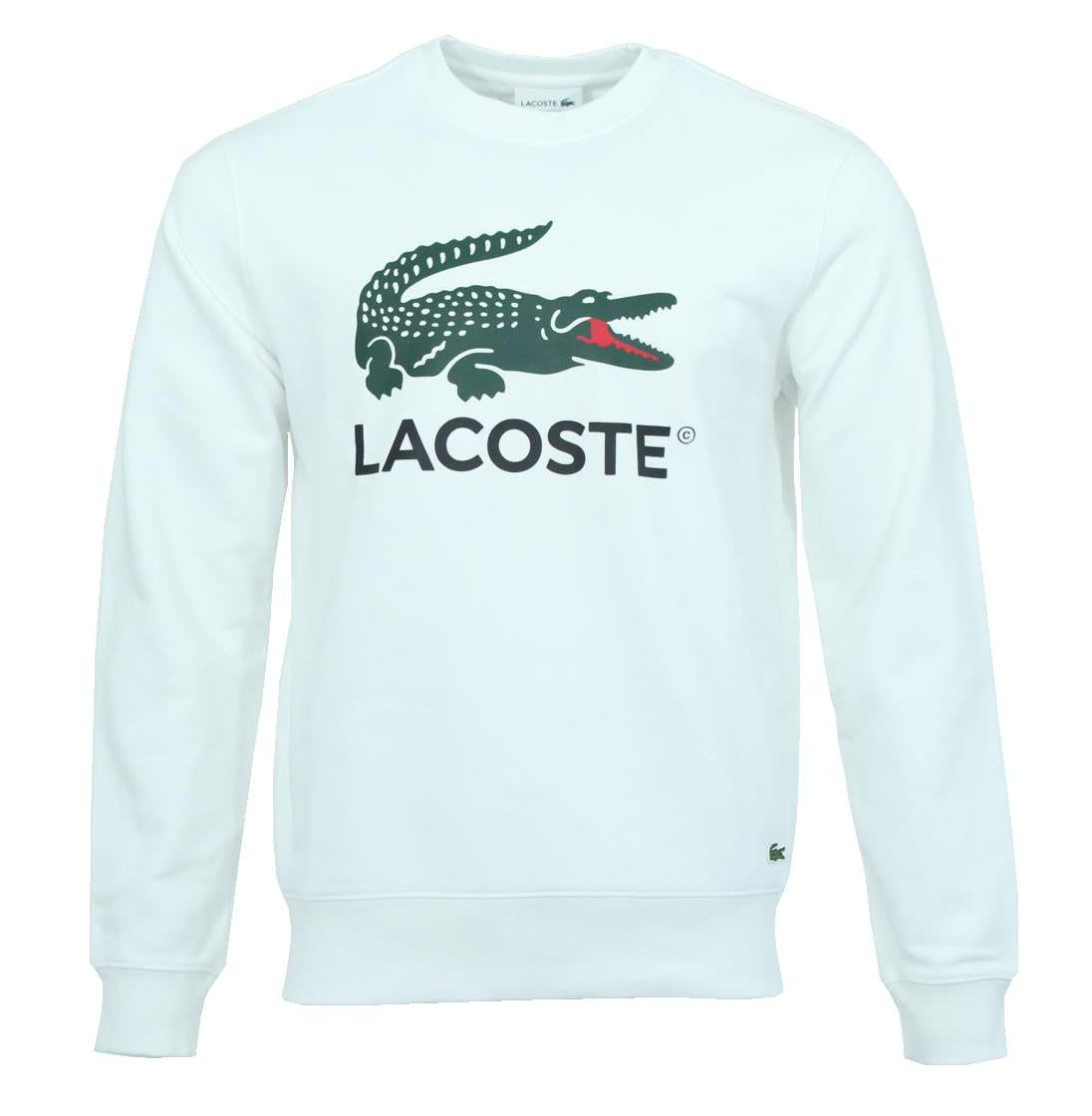 Lacoste Rundhals Pullover - Weiß