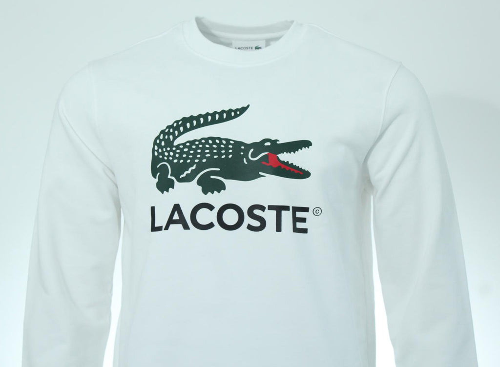 Lacoste Rundhals Pullover - Weiß