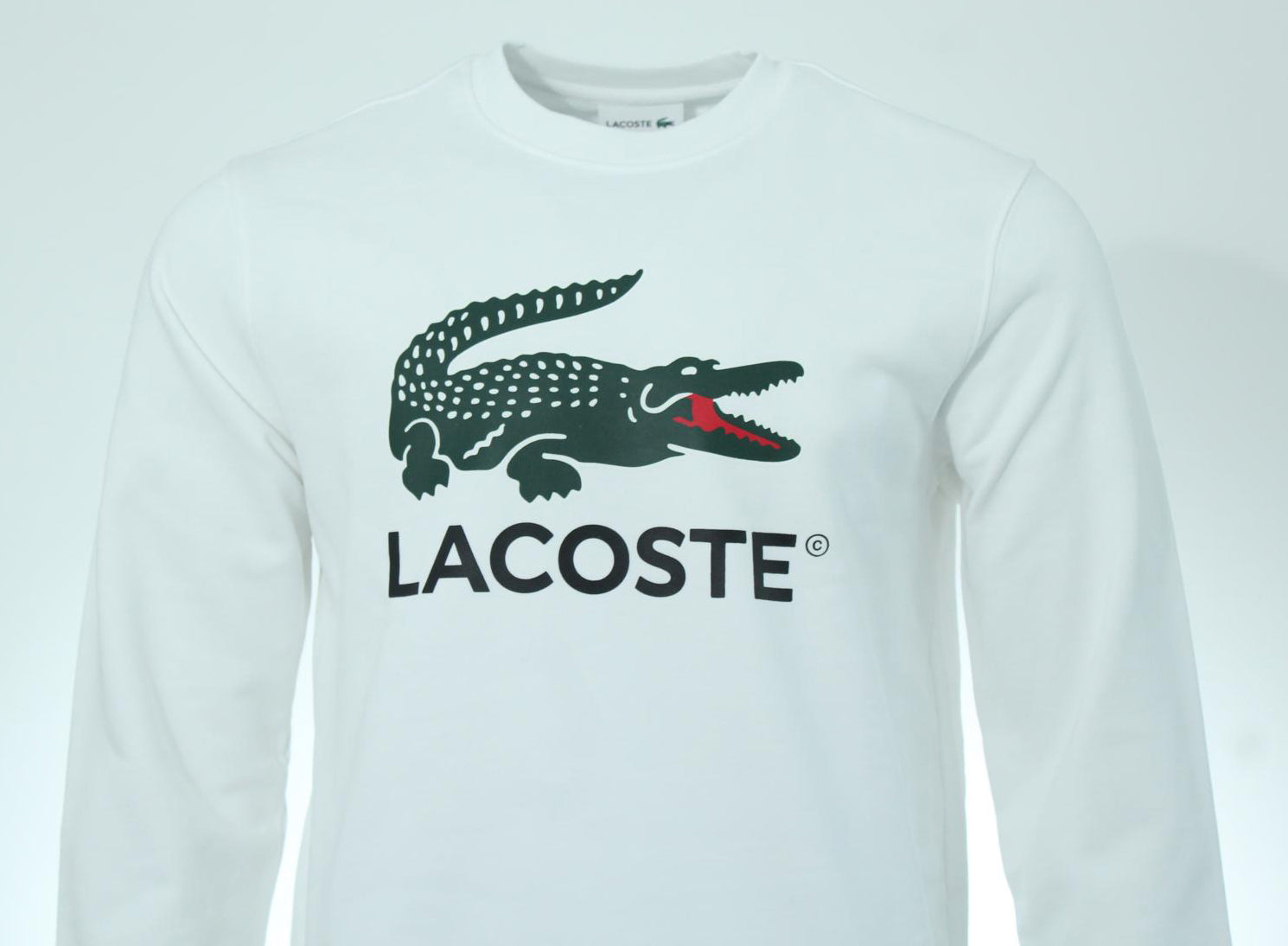 Lacoste Rundhals Pullover - Weiß