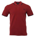 Fred Perry Polo - M3600 - Rot/Navy