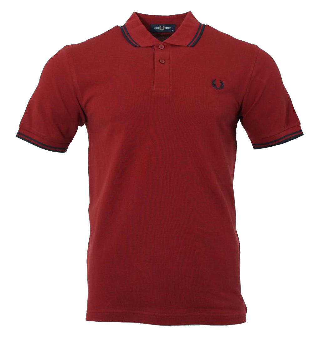 Fred Perry Polo - M3600 - Rot/Navy