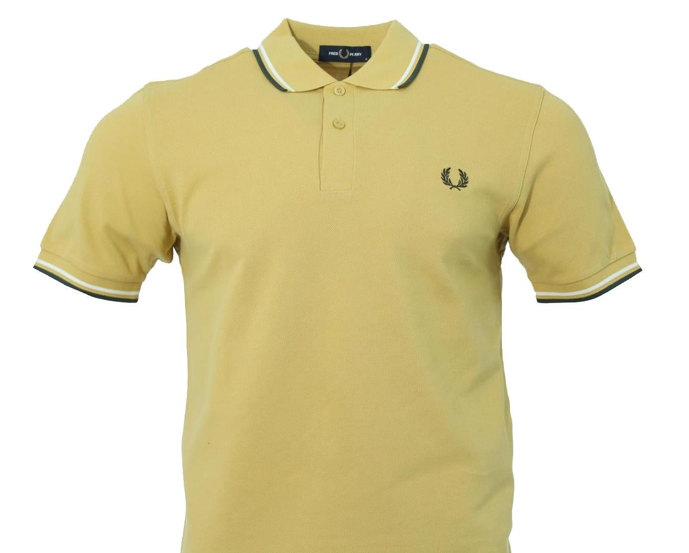 Fred Perry Polo - M3600 - Gelb/Grün/Weiß