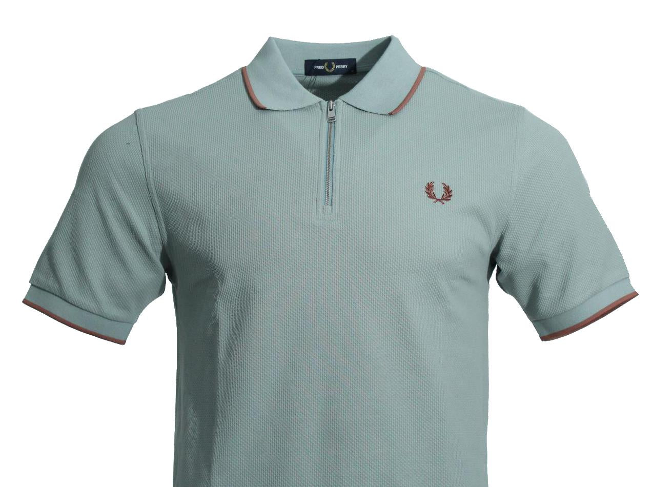 Fred Perry Kurzarm Polo - M9882 - Silver Blue