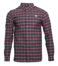 Fred Perry Langarm Hemd - M8714 - Schwarz/Bordeaux