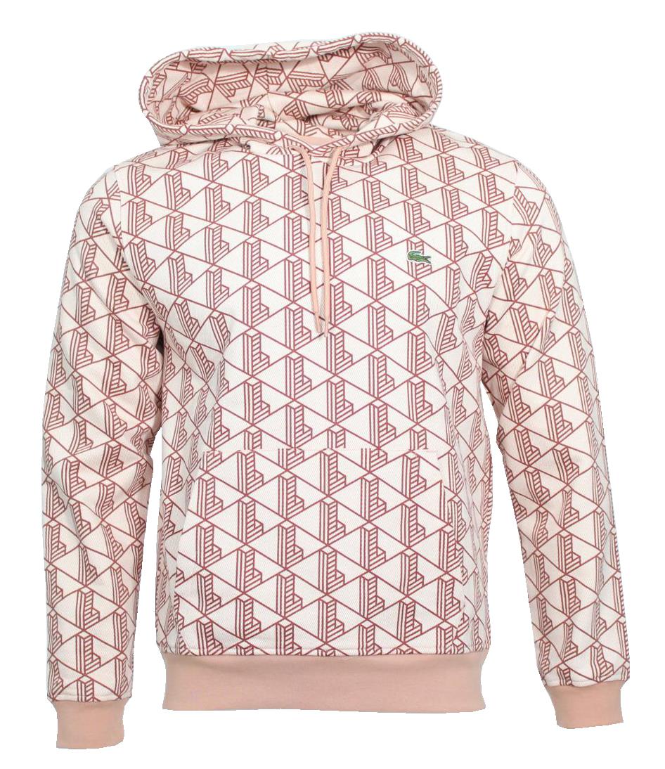Lacoste Herren Monogram Hoodie - Pink/Rot