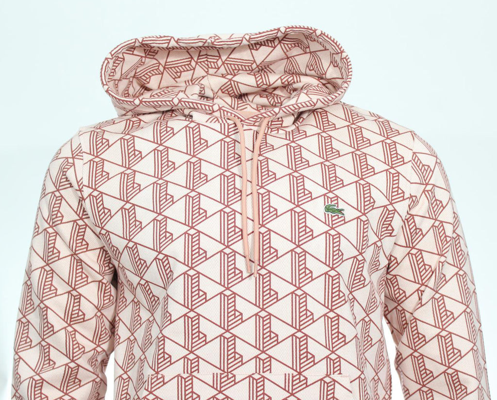 Lacoste Herren Monogram Hoodie - Pink/Rot