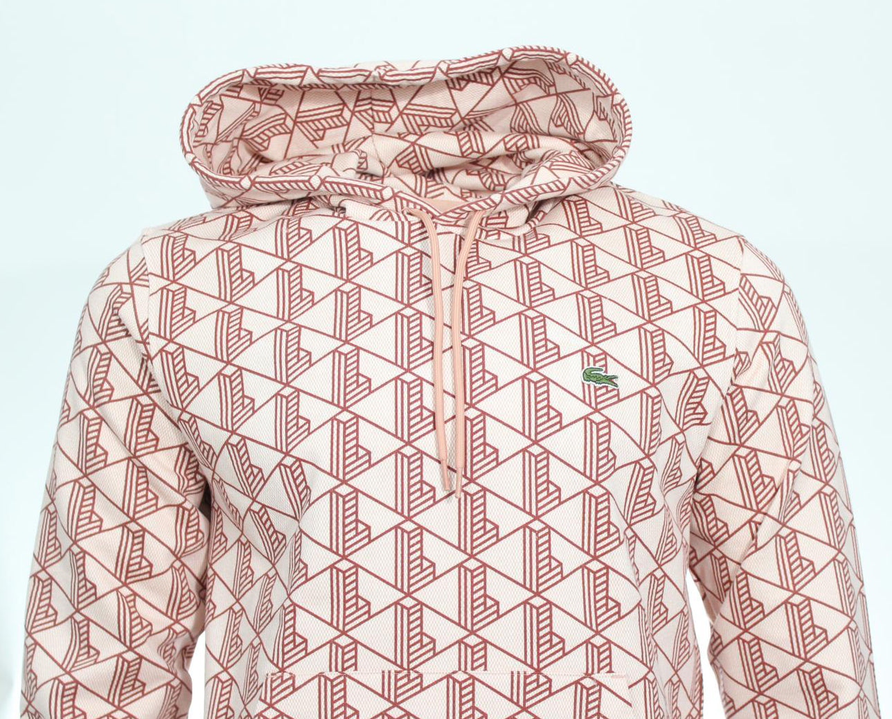 Lacoste Herren Monogram Hoodie - Pink/Rot