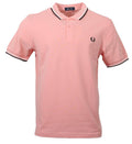 Fred Perry Polo - M3600 - Pink/Schwarz/Weiß