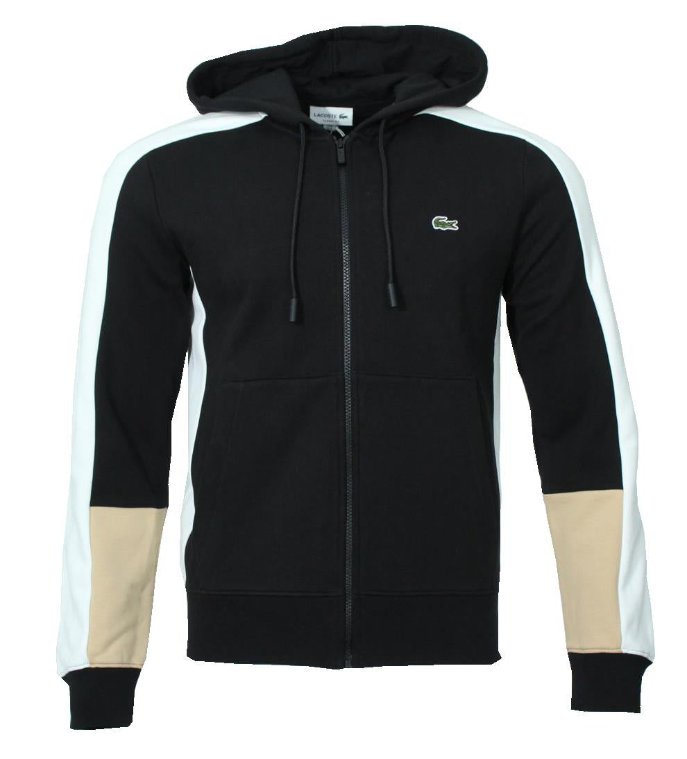 Lacoste Herren Kapuzenjacke - Schwarz/Weiß/Braun