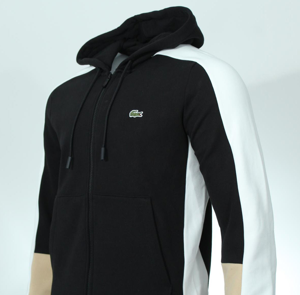 Lacoste Herren Kapuzenjacke - Schwarz/Weiß/Braun