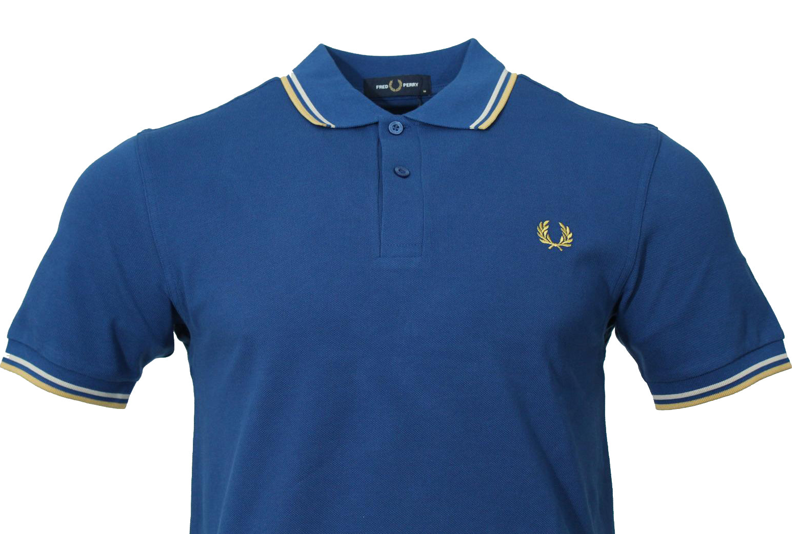 Fred Perry Polo - M3600 - Blau//Gelb/Weiß