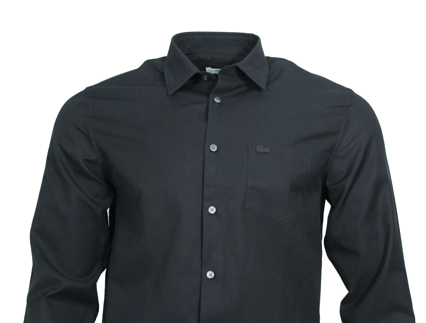 Lacoste Herren Langarm Hemd - Regular Fit - Schwarz