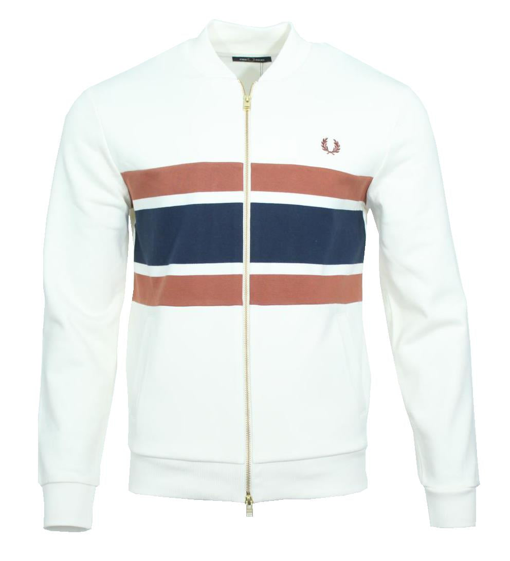 Fred Perry Zip Through Sweatshirt - J9047 - Ecru