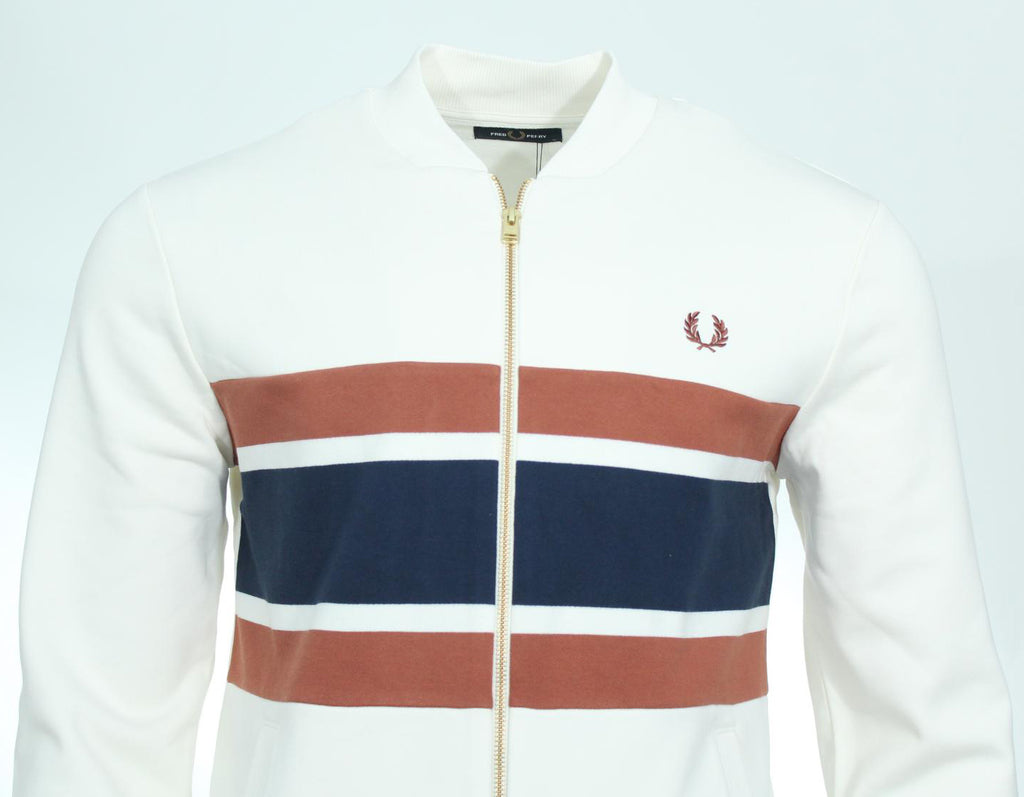 Fred Perry Zip Through Sweatshirt - J9047 - Ecru