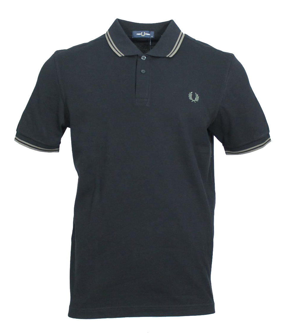Fred Perry Polo - M3600 - Schwarz/Grün