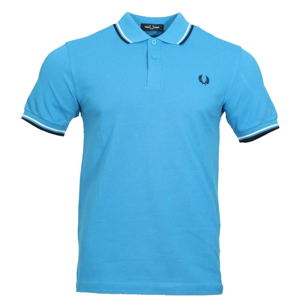 Fred Perry Polo - M3600 - Blau/Schwarz/Weiß