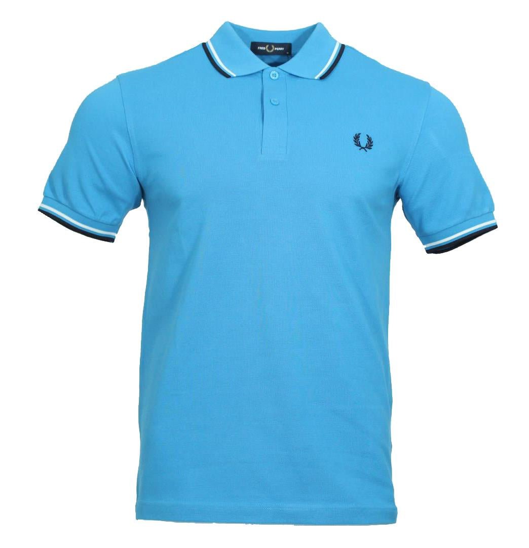 Fred Perry Polo - M3600 - Blau/Schwarz/Weiß