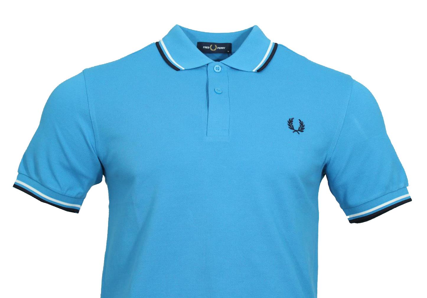 Fred Perry Polo - M3600 - Blau/Schwarz/Weiß