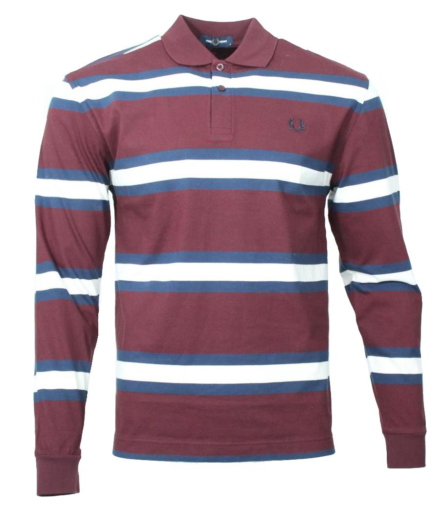 Fred Perry Langarm Polo - M9849 - Mehrfarbig