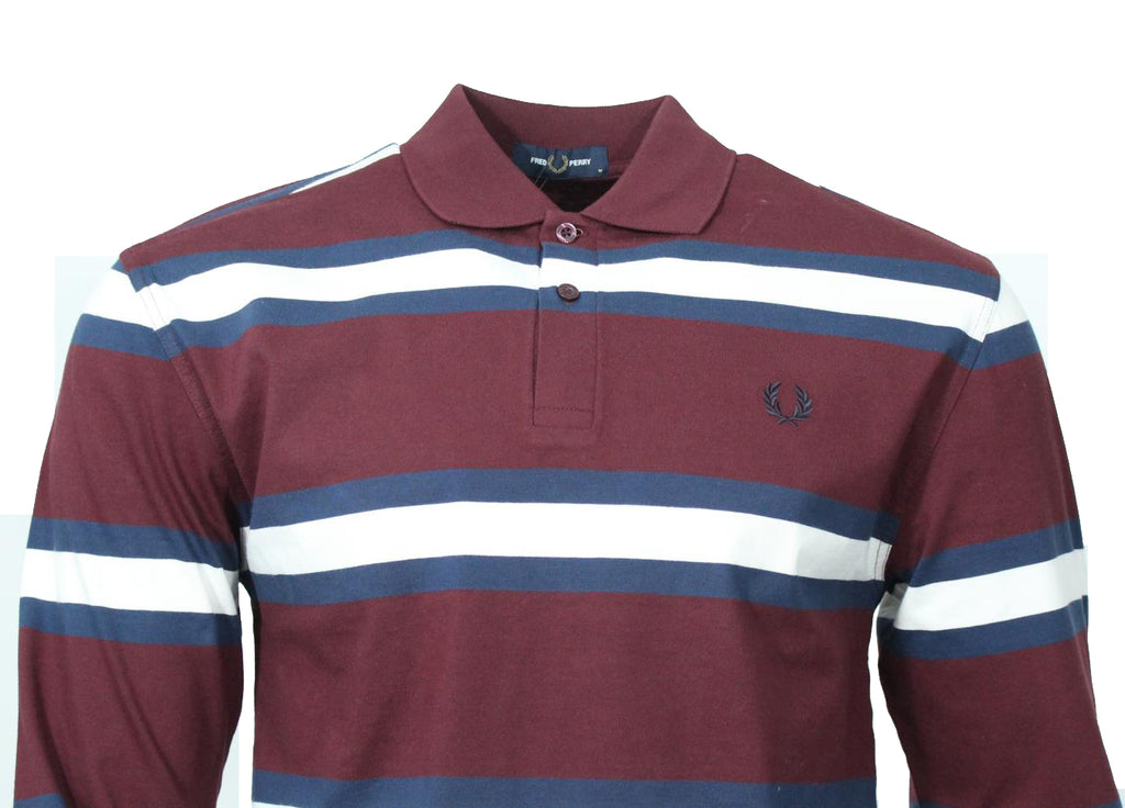 Fred Perry Langarm Polo - M9849 - Mehrfarbig