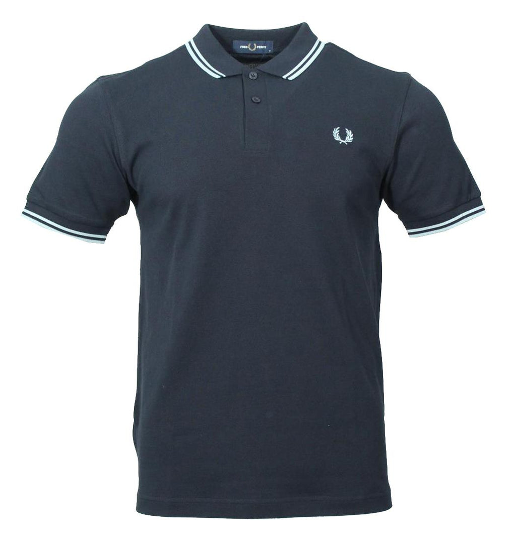 Fred Perry Polo - M3600 - Navy/Silver Blue